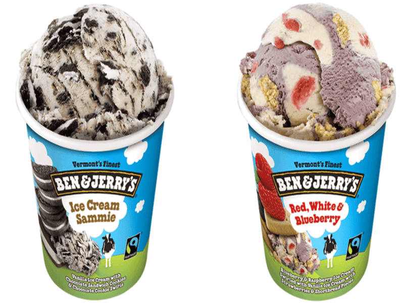 Các loại kem nổi tiếng của Ben & Jerry's
