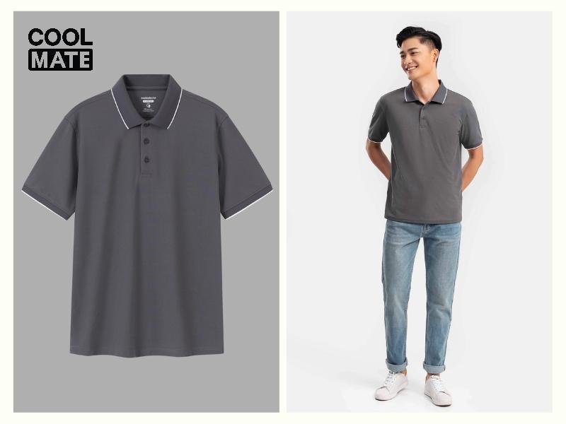 Áo Polo nam Cafe có thiết kế cổ bẻ basic, trẻ trung và năng động