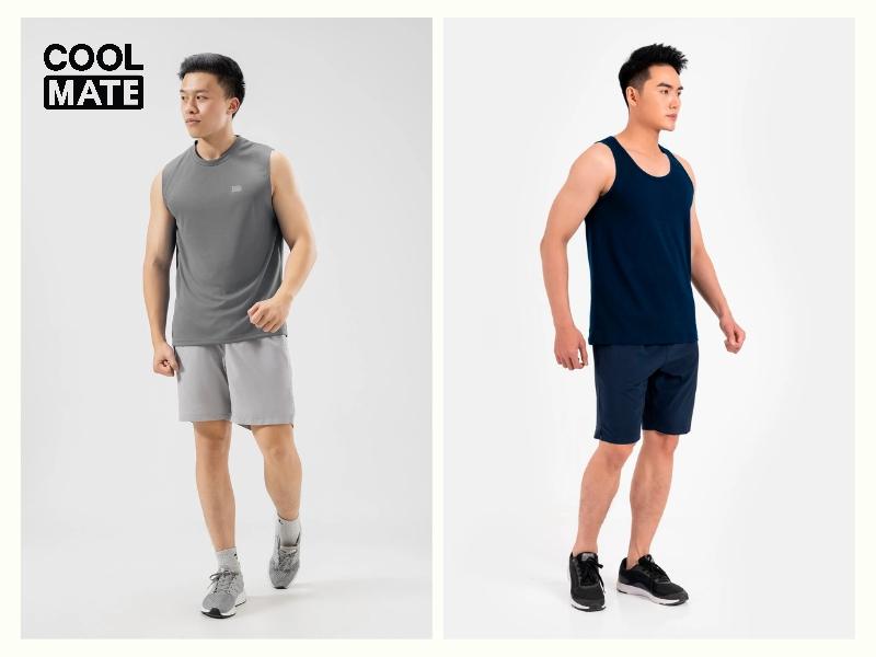 Quần short và áo thun ba lỗ chính là một outfit thể thao hoàn hảo 