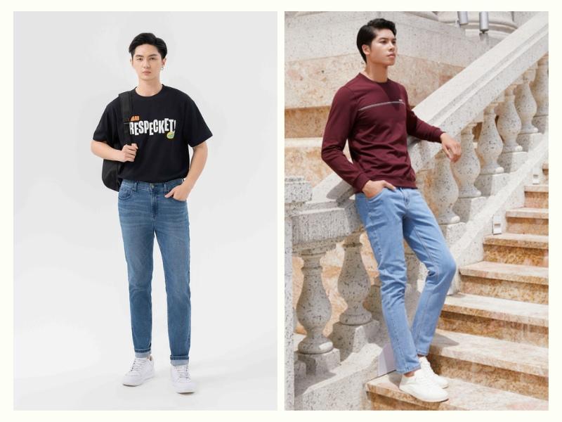 Bạn nam nên sử dụng quần jean có chất liệu mỏng