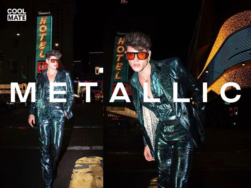 Các mẫu thiết kế thời trang ứng dụng chất liệu Metallic.
