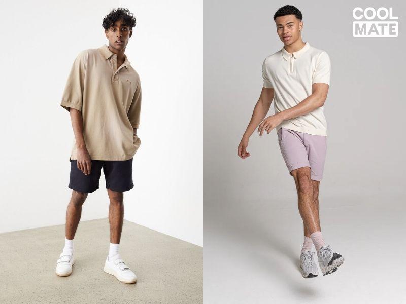 Phối quần short với &aacute;o polo oversize phong c&aacute;ch sporty c&aacute; t&iacute;nh