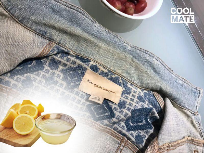    Làm sạch quần jean bị ố vàng bằng nước cốt chanh 