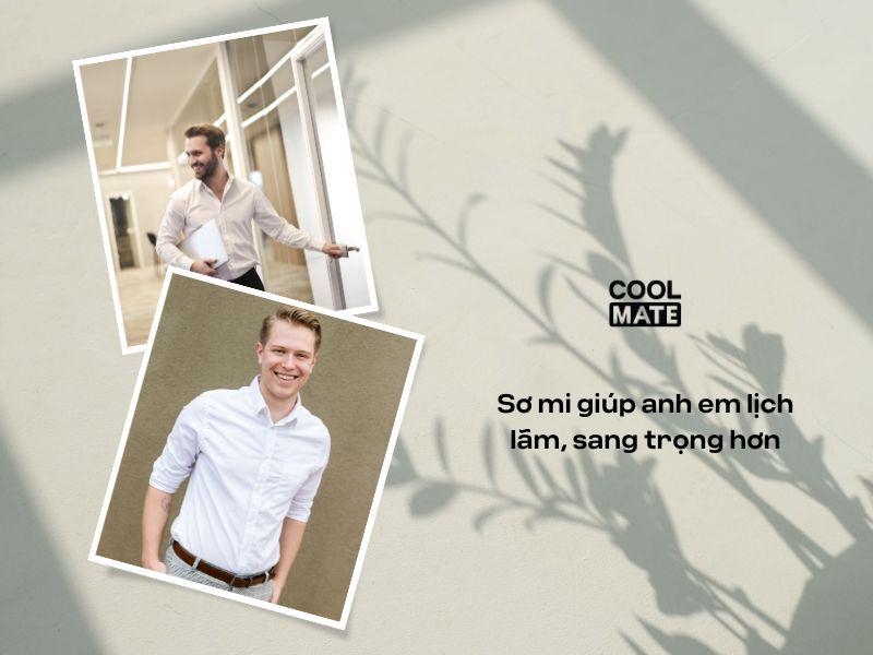 Sơ mi gi&uacute;p anh em lịch l&atilde;m, sang trọng hơn