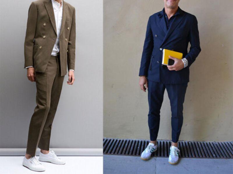Suit phối cùng giày thể thao