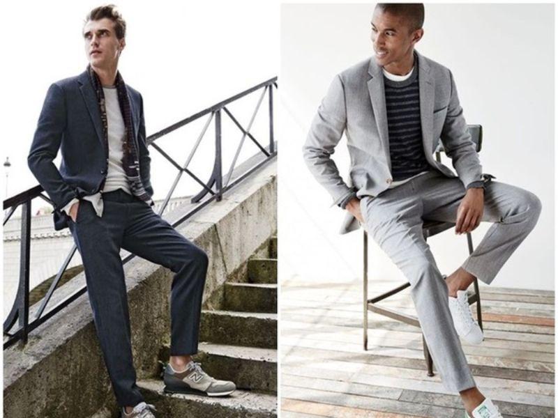 Suit phối cùng áo phông/polo