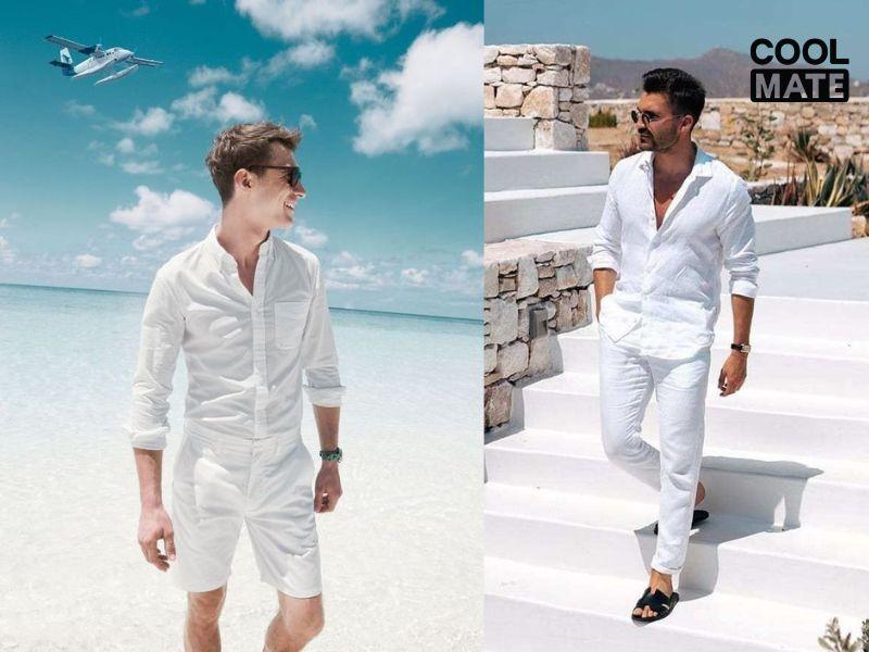    Ton sur ton với trang phục màu trắng lãng tử 