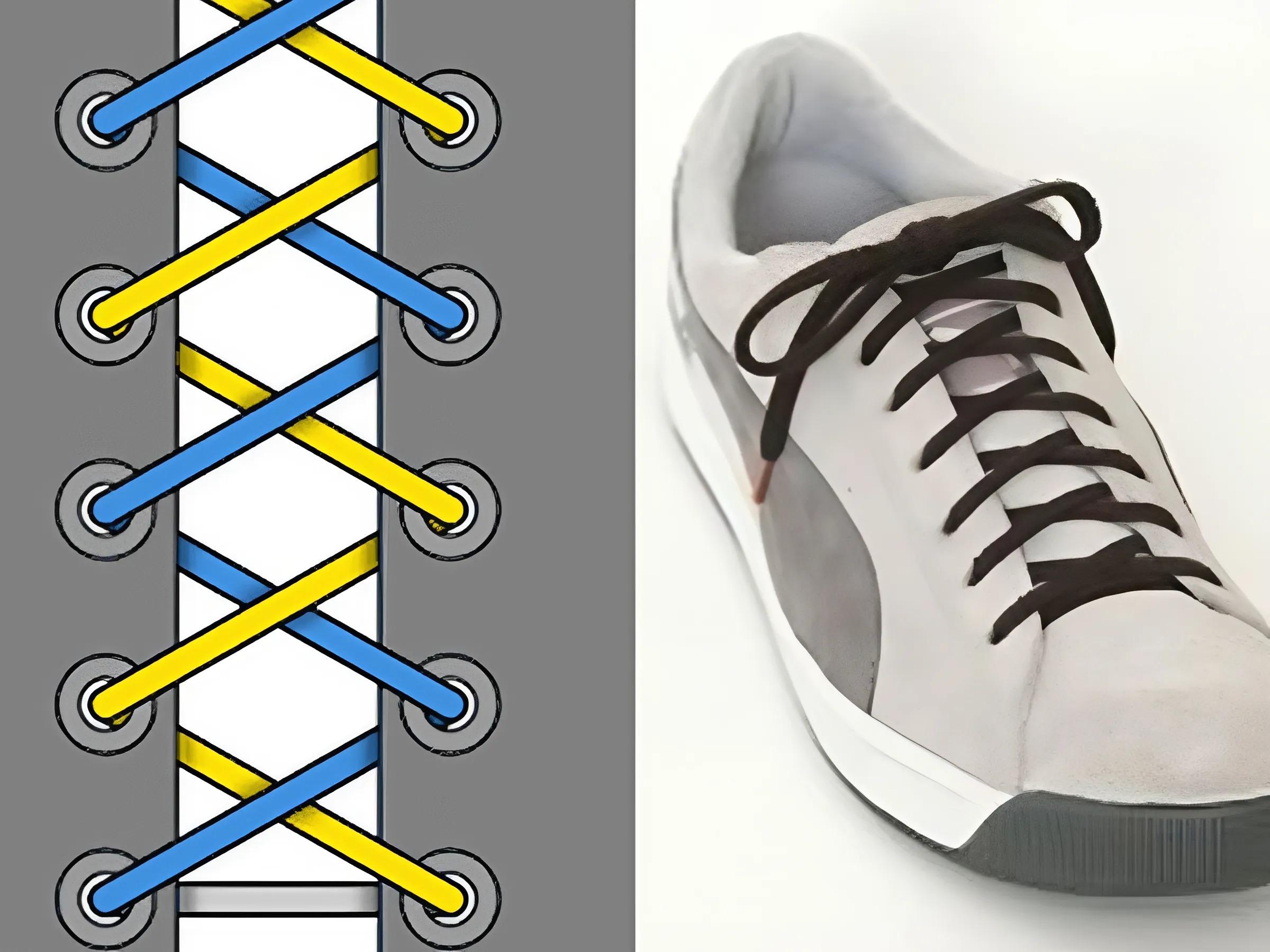 Kiểu buộc Criss-Cross (Xương Cá) Quốc dân vì độ chắc chắn và dễ làm!