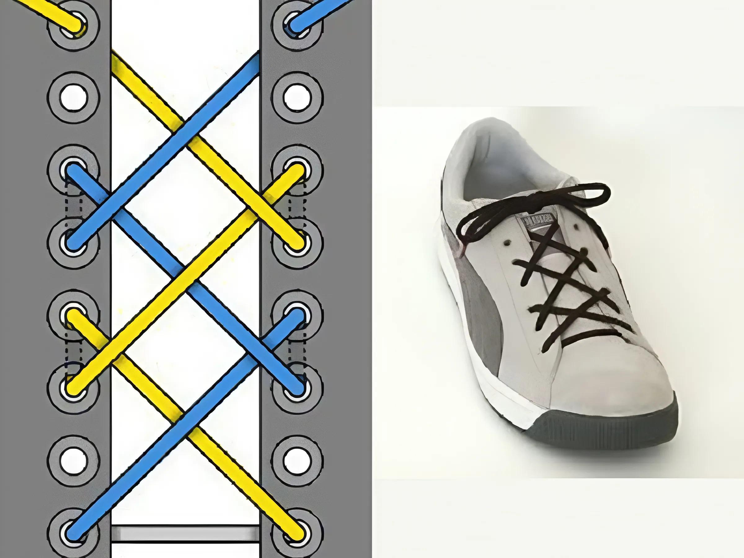 Kiểu buộc Over Under (Luồn Trên-Luồn Dưới) Êm ái cho đôi chân, điều chỉnh dễ dàng!