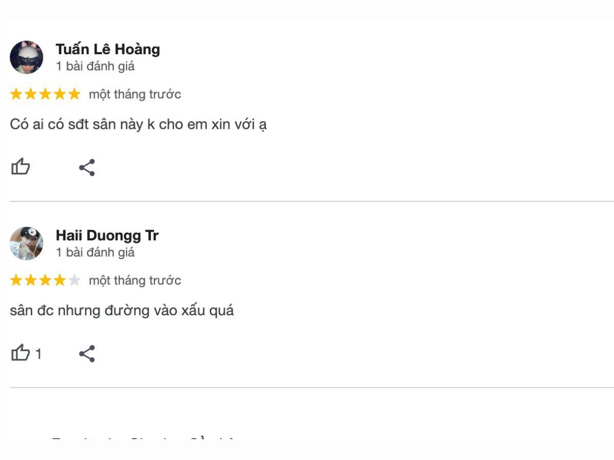 Review khách hàng về Sân Cầu Lông Ba La