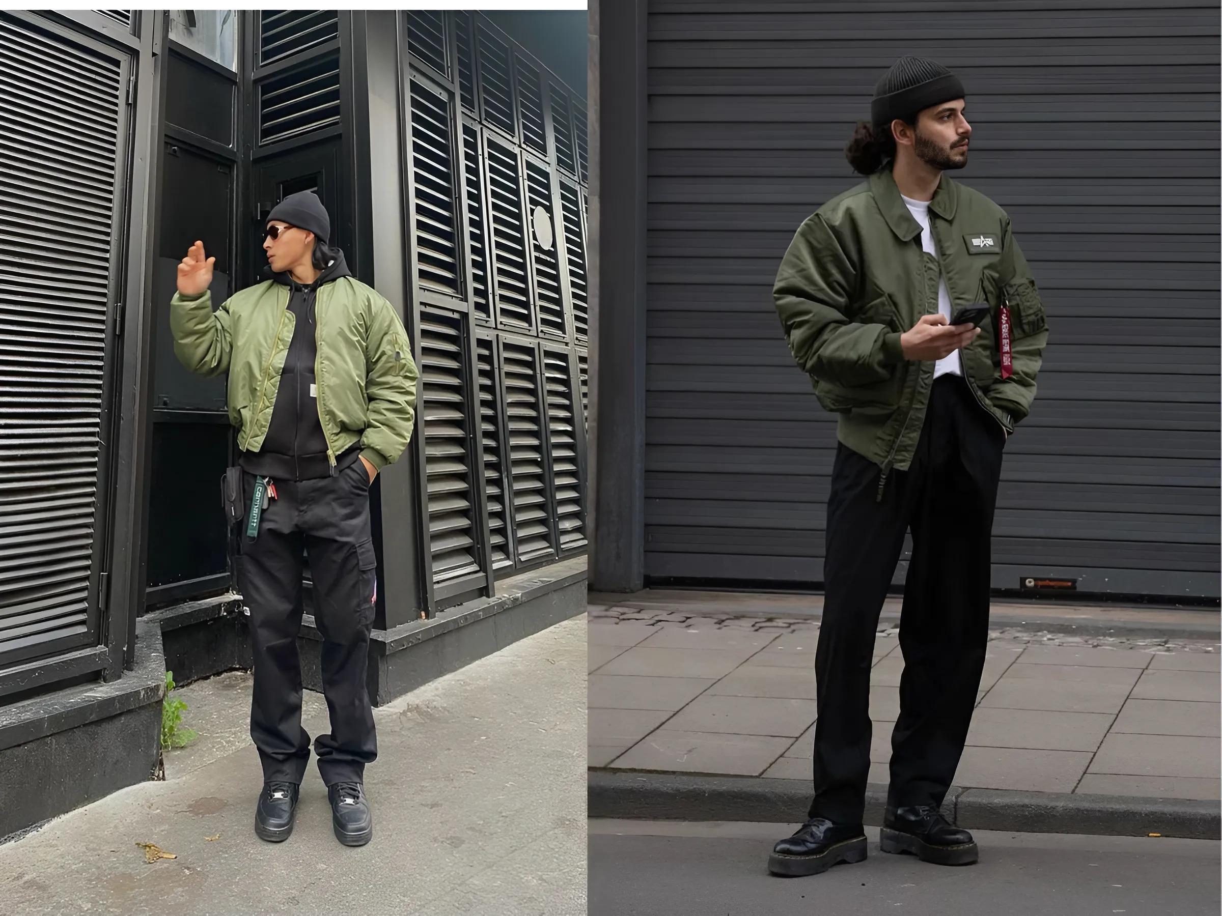 Boot cao cổ + quần jogger + bomber jacket