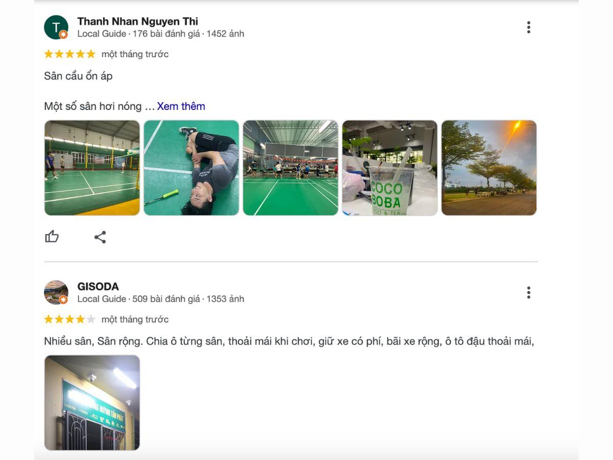 Review khách hàng về sân cầu lông Pro Sport Huỳnh Tấn Phát