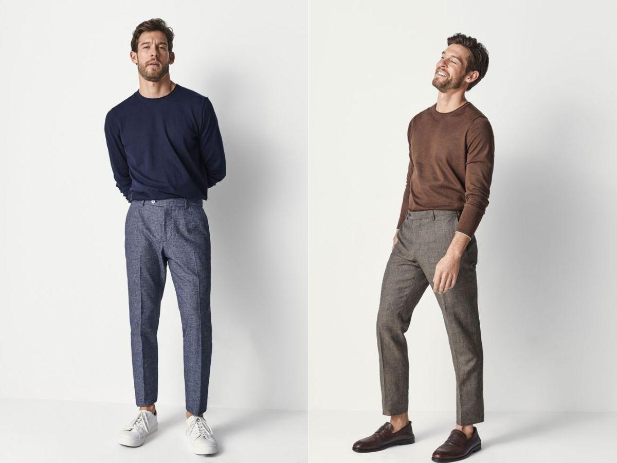 Outfit phối với quần tây 