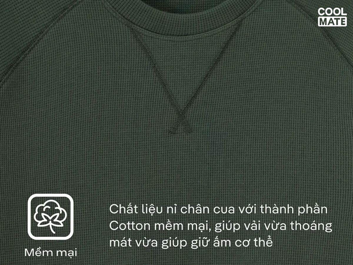 Coolmate sử dụng chất liệu mềm mại cho áo sweater