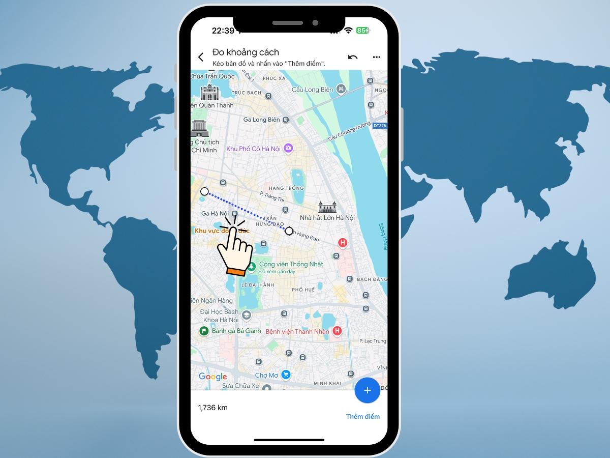 Chọn tính năng "Đo khoảng cách" trên Google Maps