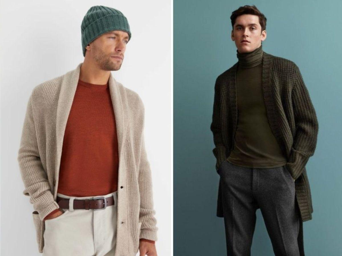 Quần tây mix áo khoác len dáng dài cho chàng lịch lãm, trưởng thành