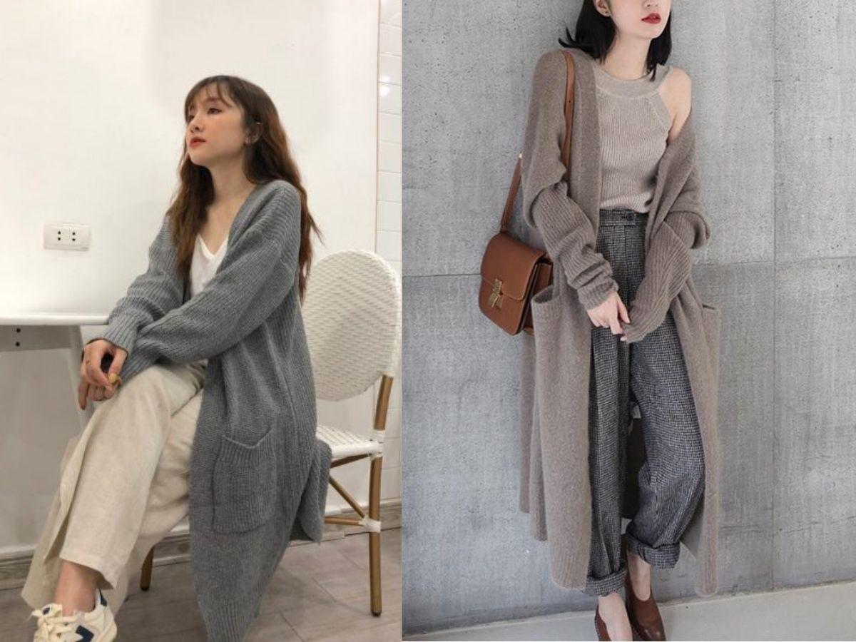 Quần vải và áo khoác len dáng dài cho nàng thanh lịch, chuyên nghiệp