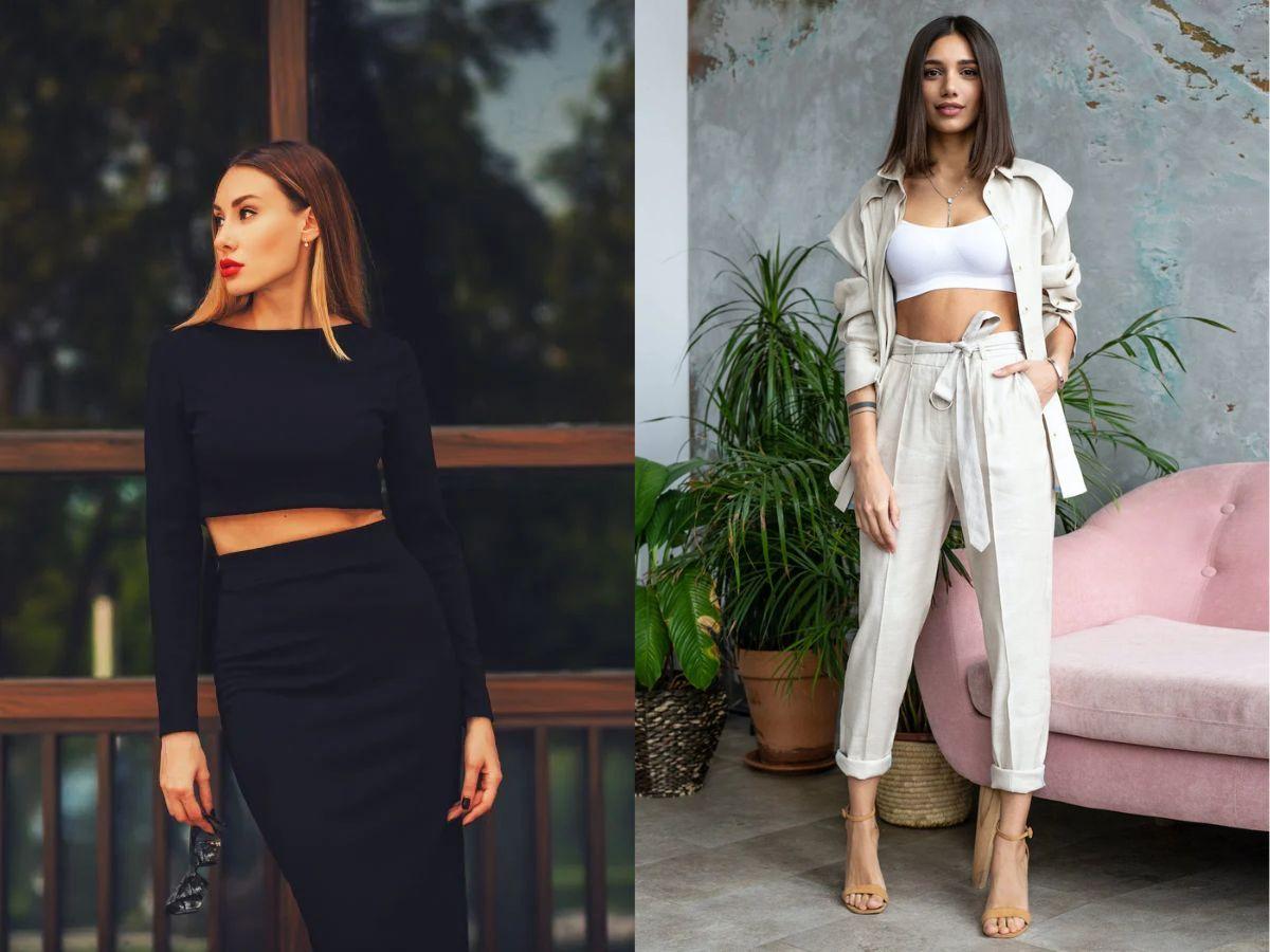 Gợi ý áo croptop cho dáng quả lê