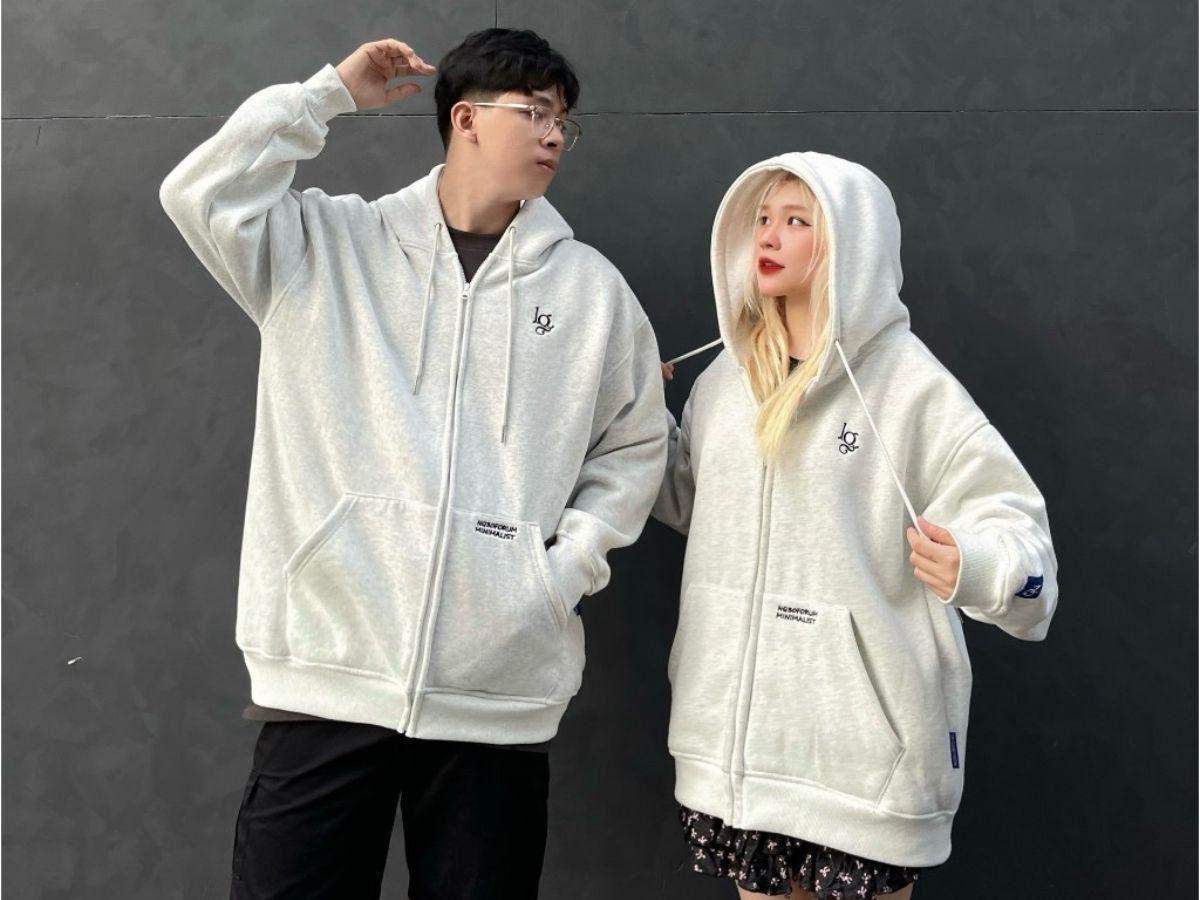 Áo hoodie zip là phiên bản có khóa kéo chạy dọc thân trước