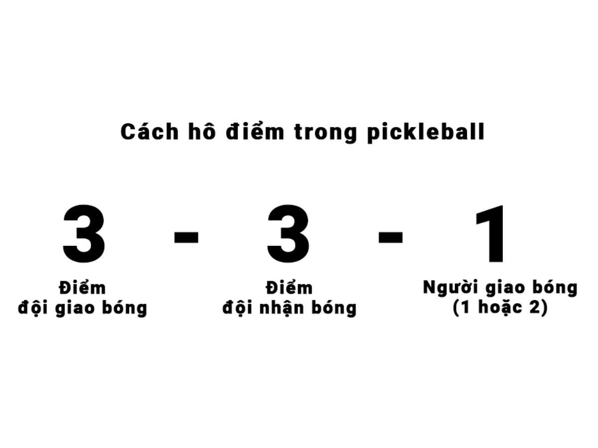 Cách hô điểm trong trận pickleball của 2 đội
