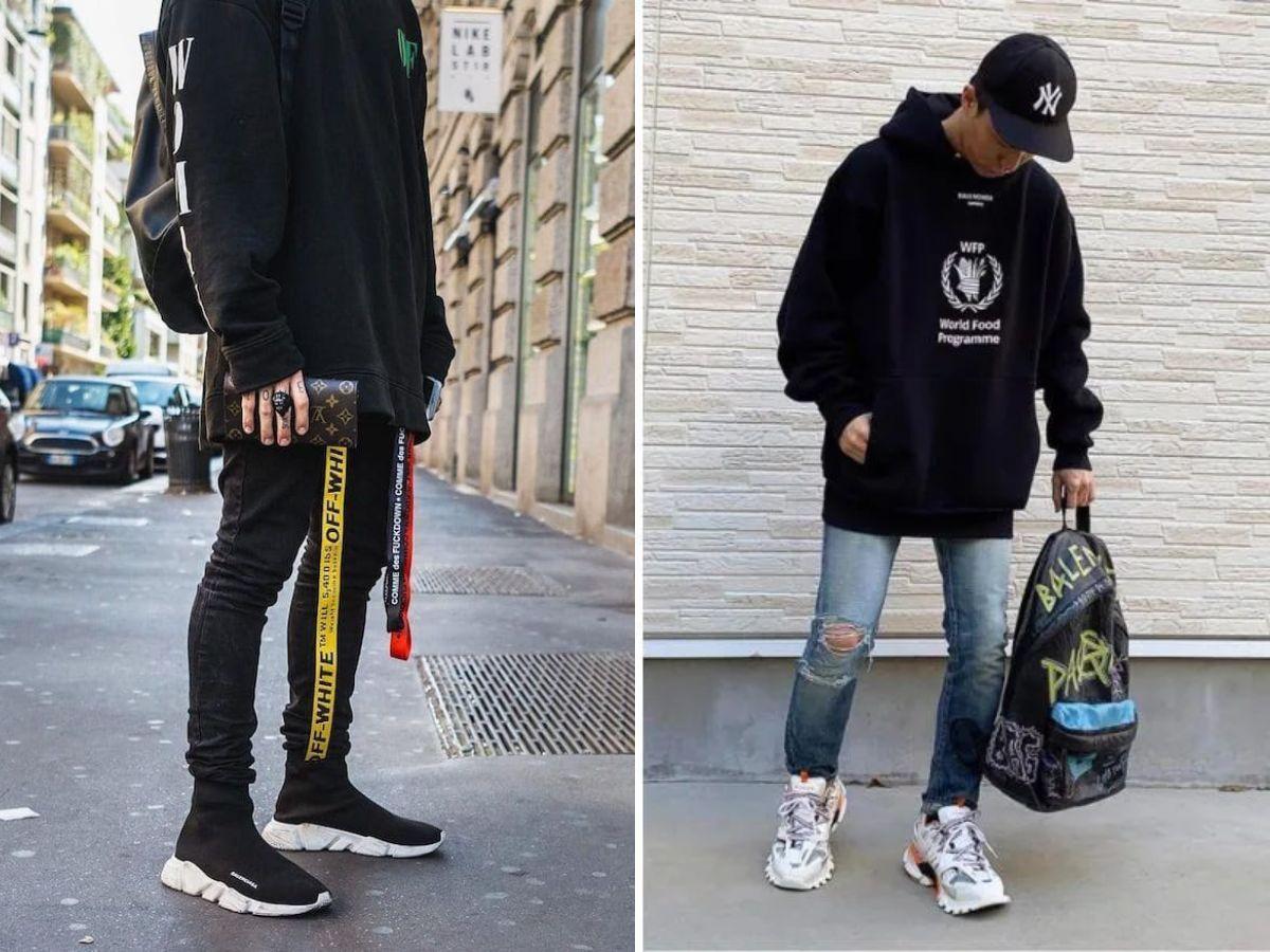 Phối cùng quần jeans hoặc jogger giúp hoodie Balenciaga phát huy tối đa tính ứng dụng