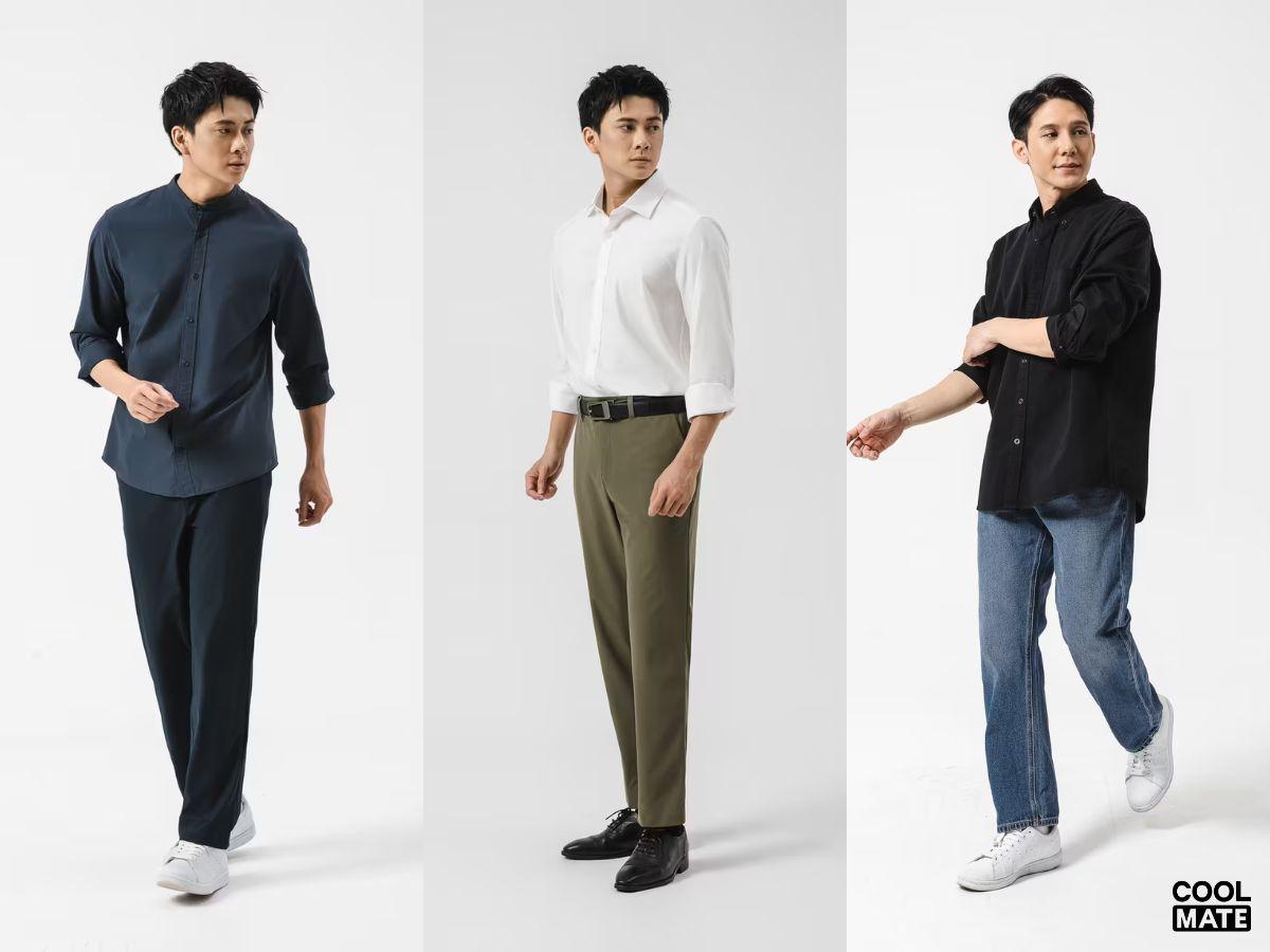 Áo sơ mi hiện đại trong nhiều phong cách khác nhau