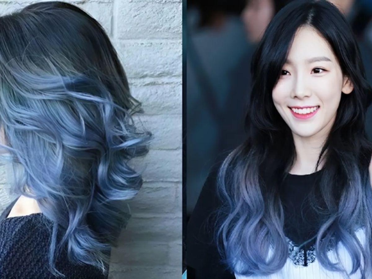 Ombre Xanh Dương Đen Khói