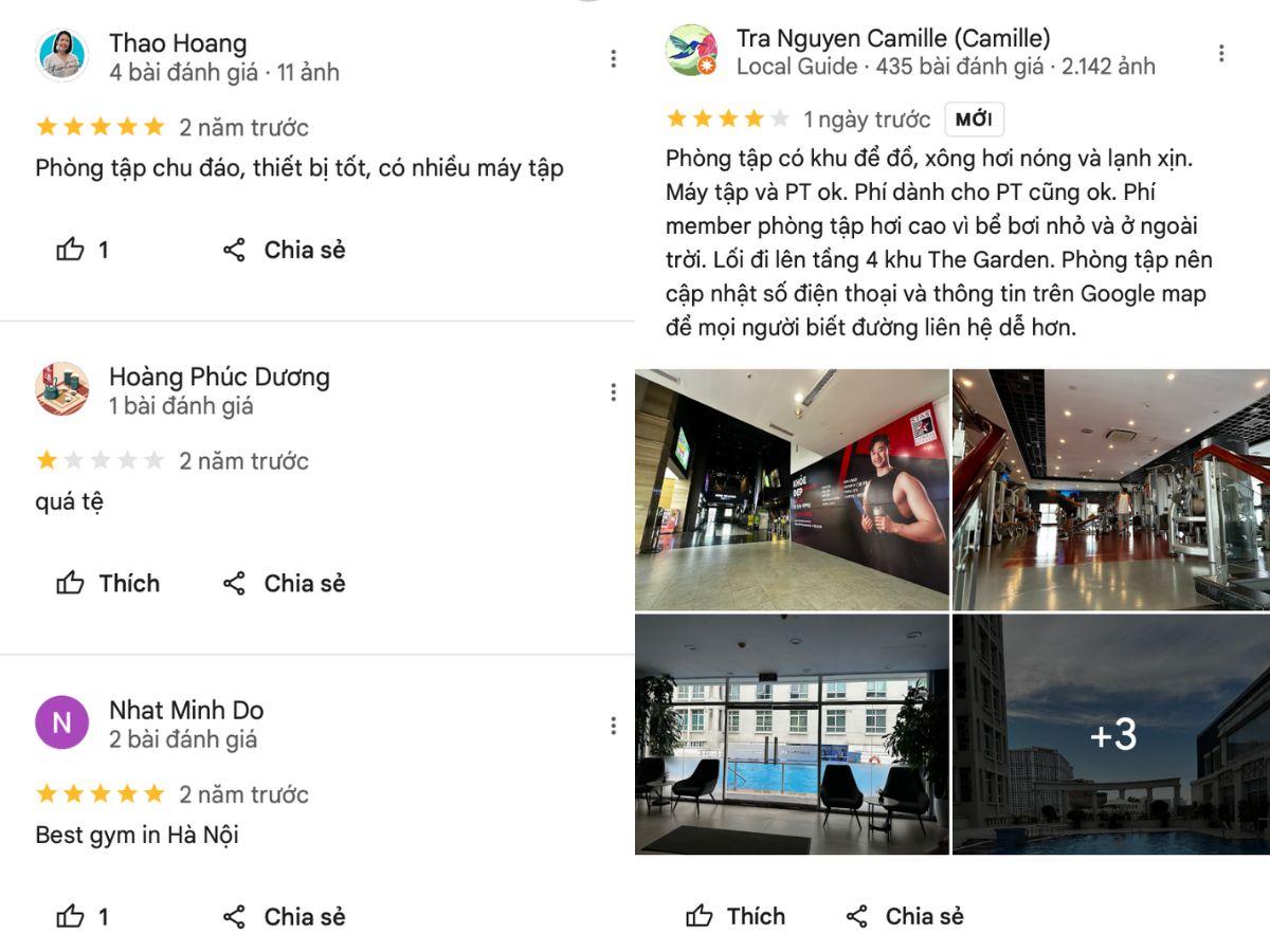 Đánh giá của khách hàng về phòng tập gym Star Fitness