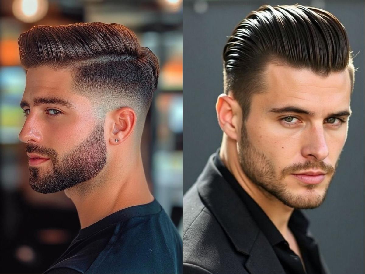Kết hợp Pompadour với một kiểu râu giúp tạo điểm nhấn rõ nét cho gương mặt