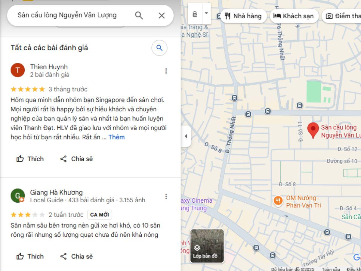 Đánh giá sân Nguyễn Văn Lượng