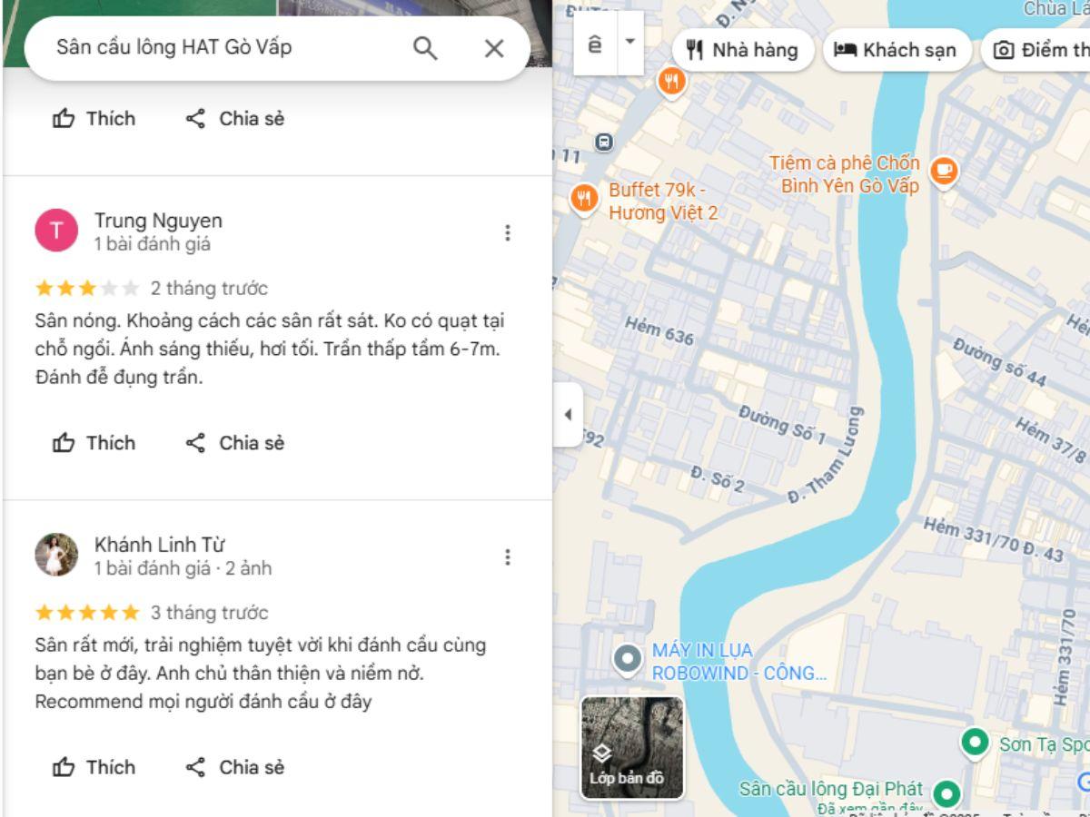 Đánh giá sân HAT