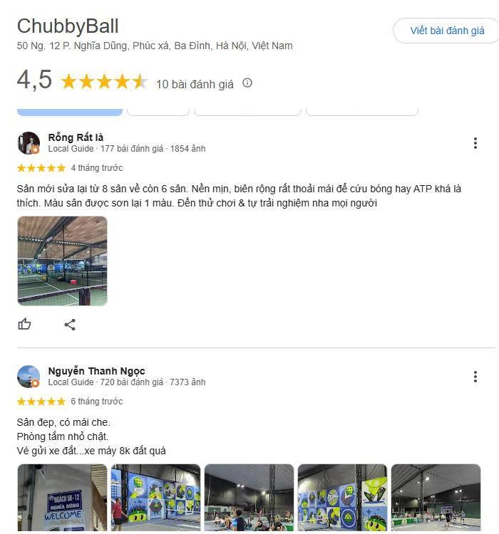 Những đánh giá về Sân Pickleball ChubbyBall