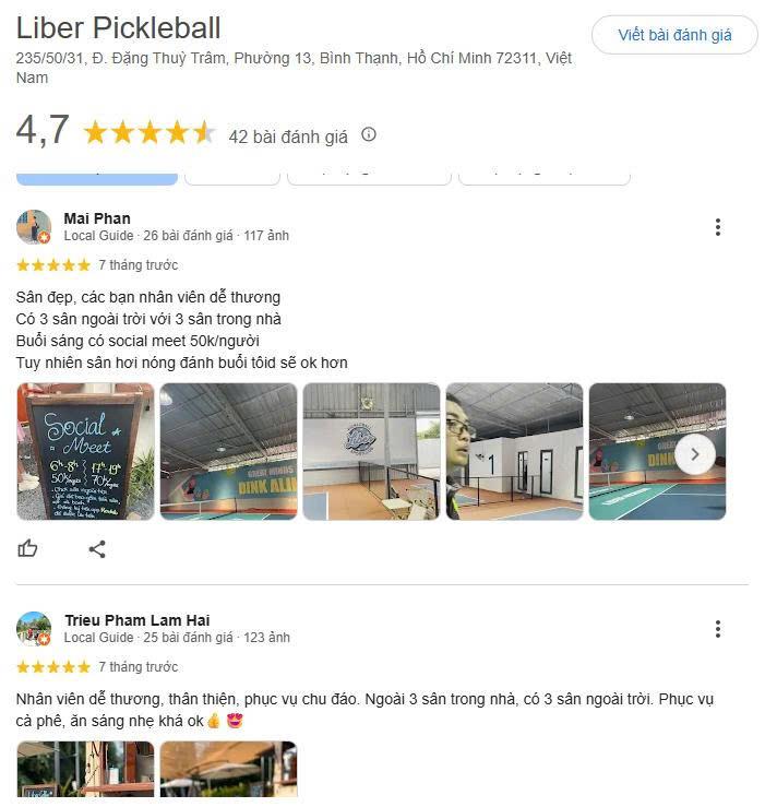 Tổng hợp review về sân Pickleball Liber