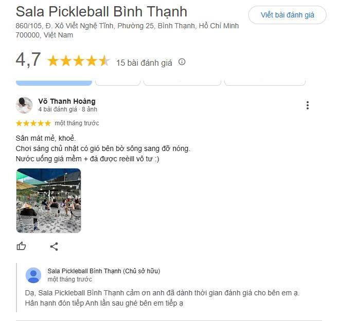 Tổng hợp những review về Sân Pickleball Sala