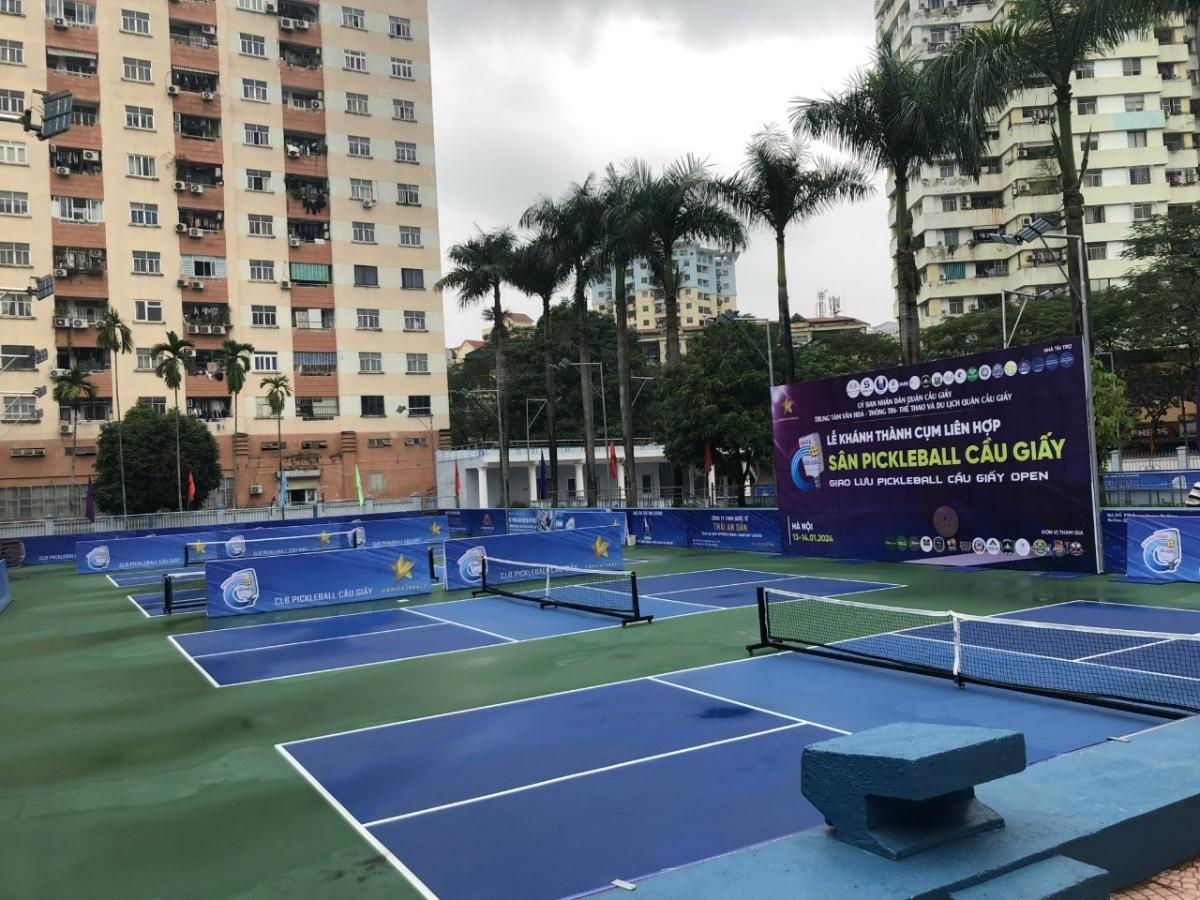 Sân Pickleball thuộc Trung tâm Văn hoá – Thể thao, Thông tin và Du lịch quận Cầu Giấy