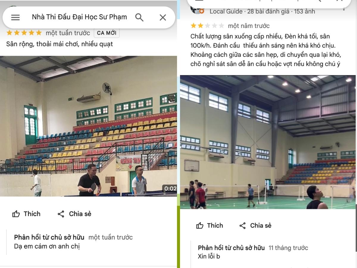 Đánh giá của các vợt thủ khi trải nghiệm thực tế tại sân: