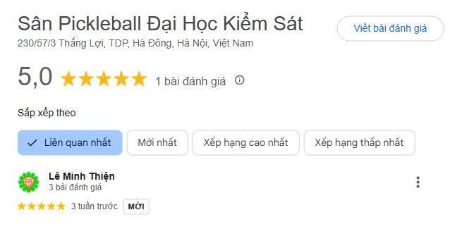Tổng hợp đánh giá về Sân Pickleball Đại Học Kiểm Sát