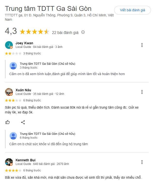 Tổng hợp các đánh giá về sân Pickleball Trung tâm TDTT Ga Sài Gòn