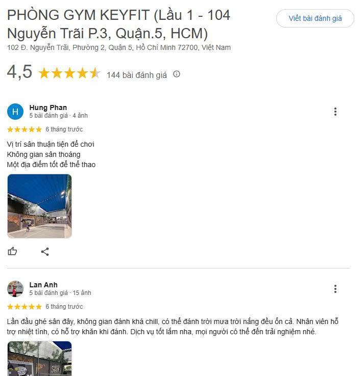 Tổng hợp review về sân Sân Keyfit Pickleball