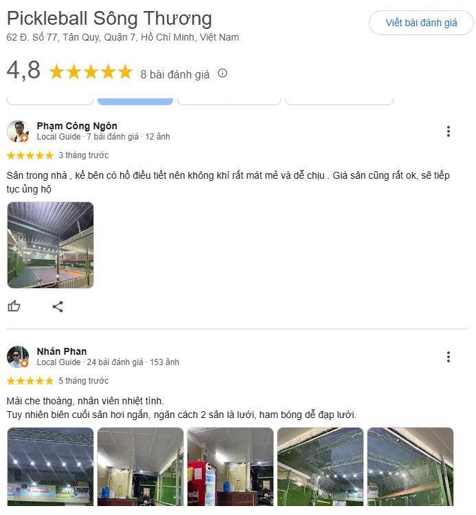 Tổng hợp review về sân Sông Thương