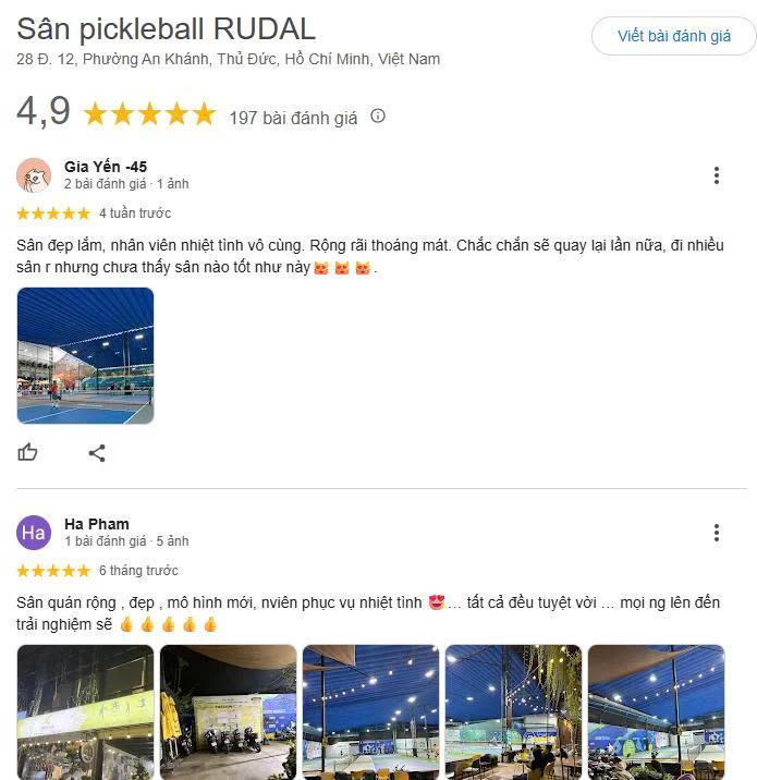 Tổng hợp review về sân Pickleball Rudal Thủ Đức
