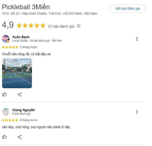 Tổng hợp các đánh giá về Sân pickleball 3 Miền