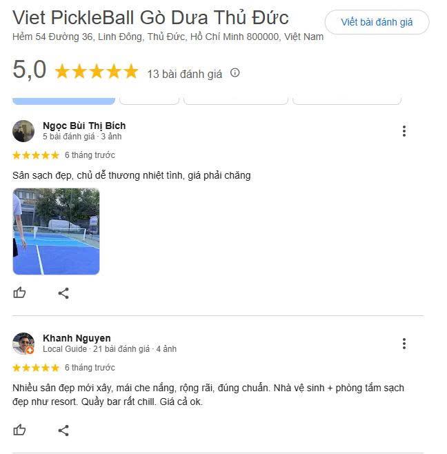 Tổng hợp những đánh giá về Sân pickleball Gò Dưa