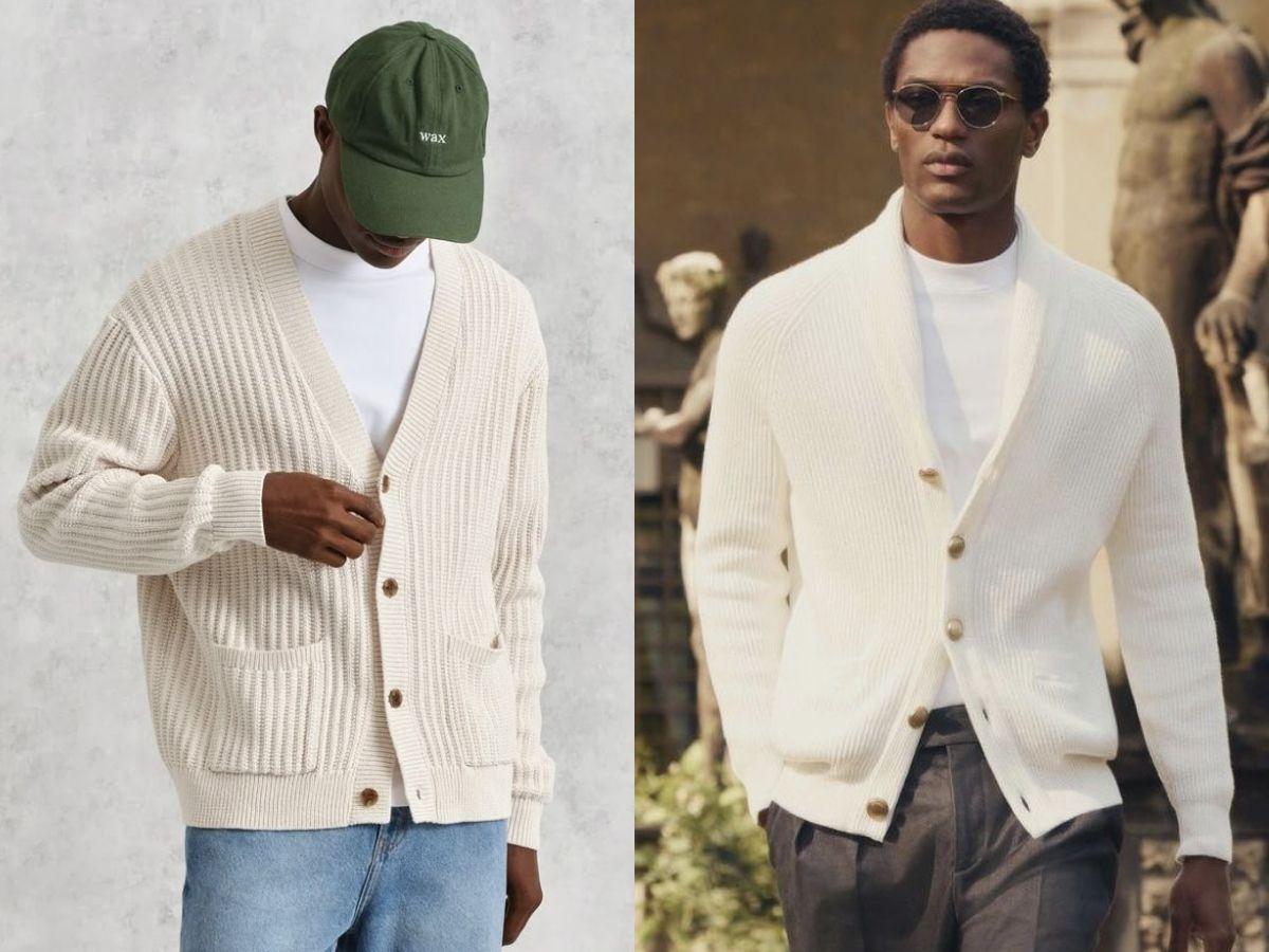 Áo cardigan là lựa chọn phổ biến của nam giới Hà Nội