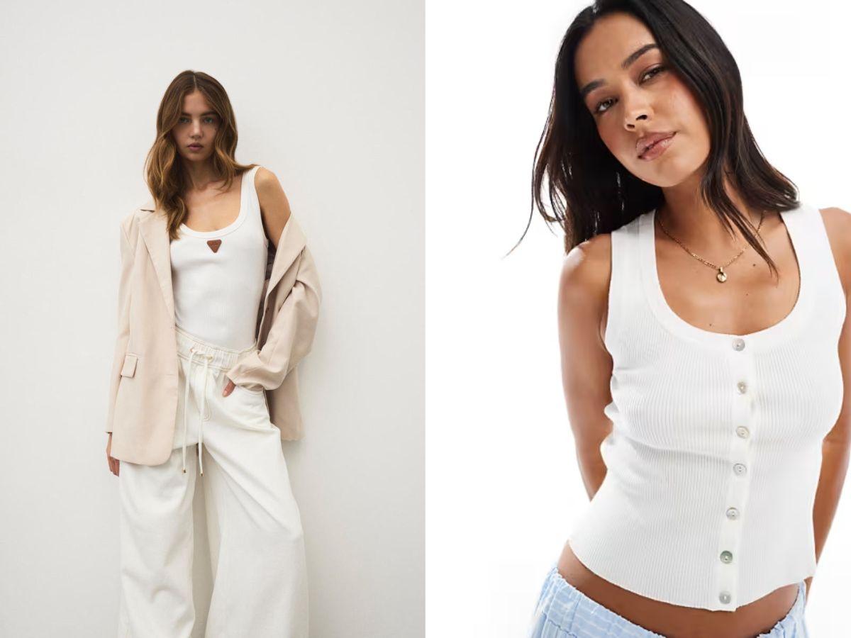 Singlet phối áo khoác ngoài, tăng vẻ kín đáo và thời trang