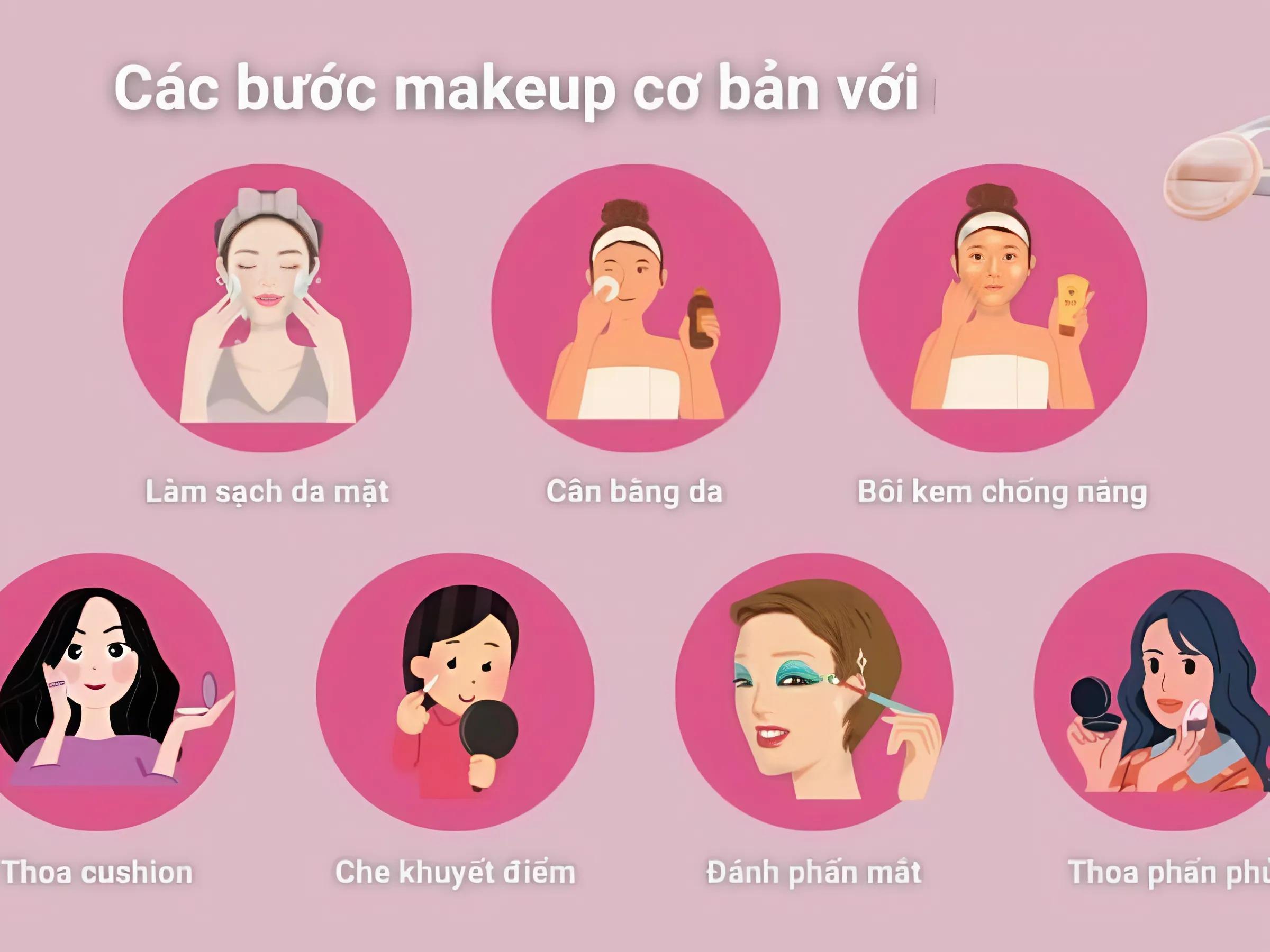 Các bước trang điểm cơ bản