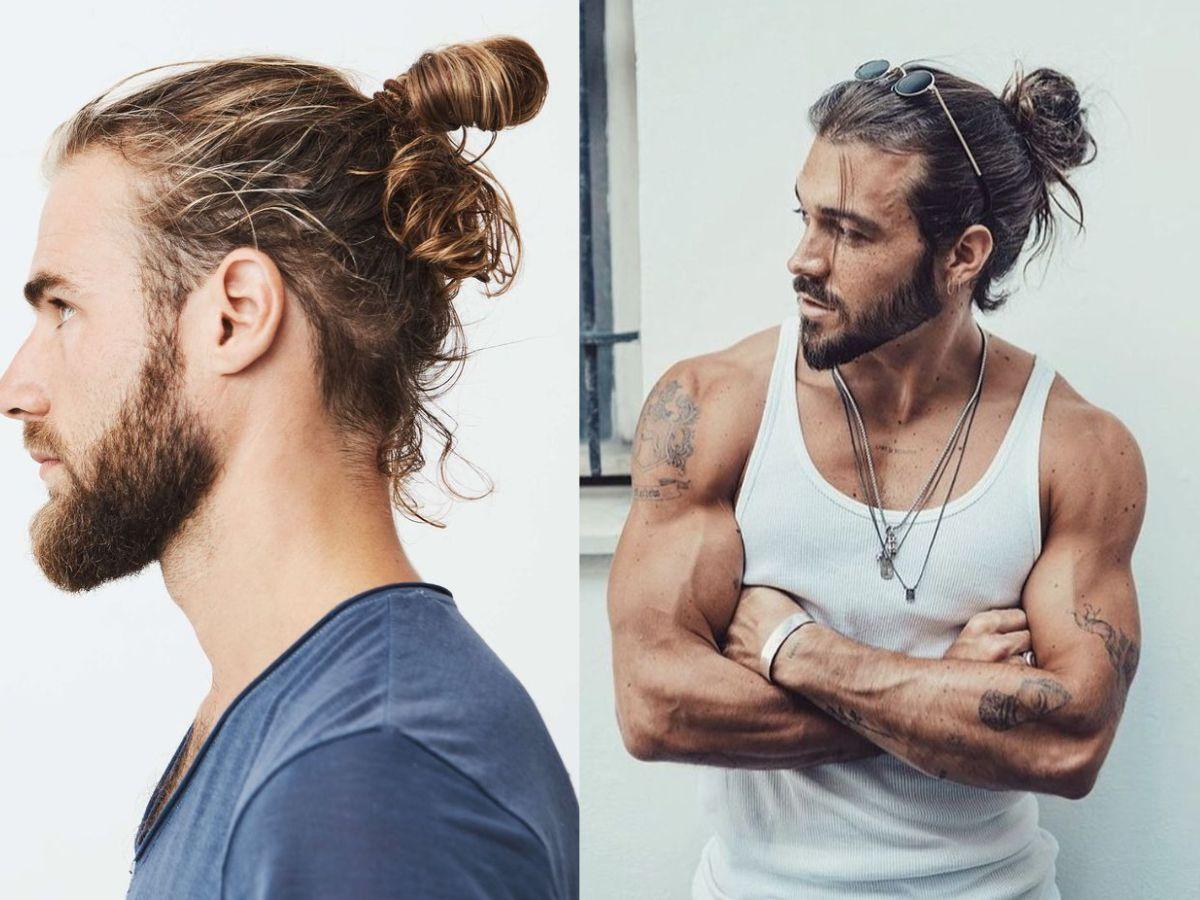 Tóc layer nam buộc kiểu man bun
