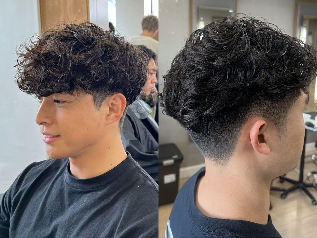 Tóc layer nam uốn con sâu