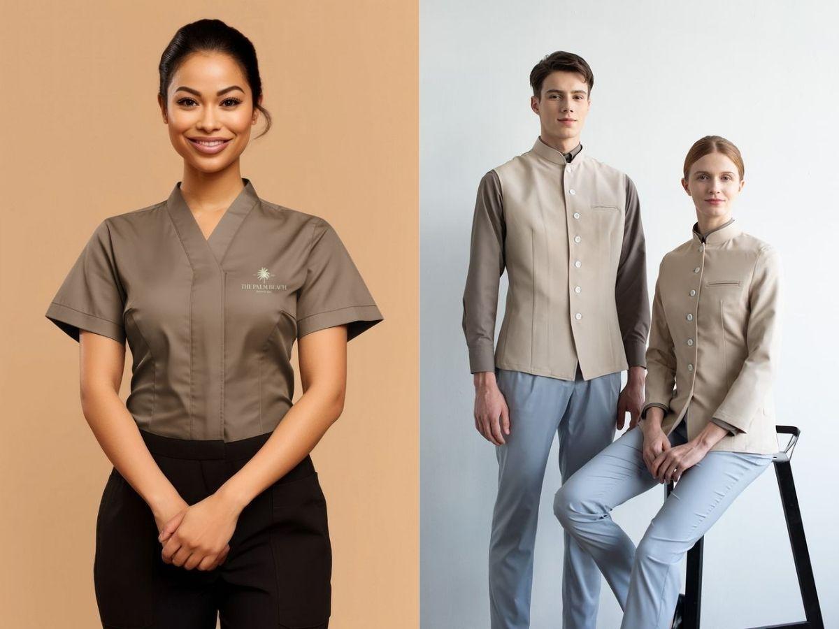 Màu sắc đồng phục nên ăn khớp với bộ nhận diện thương hiệu của công ty