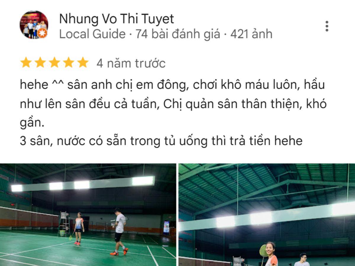 Đánh giá của người chơi về Sân cầu lông Lan Anh
